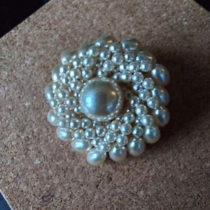 Vintage Faux Pearl Brooch